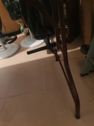 Mesa plegable industrial vintage de hierro