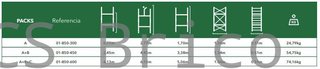 Andamio Modular Aluminio - 2,77 Metros - Pack A