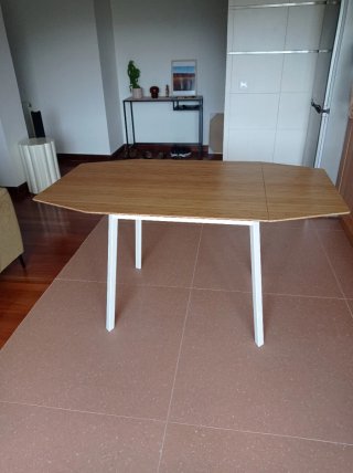 Mesa Comedor bambú extensible de 74 a 138 cm