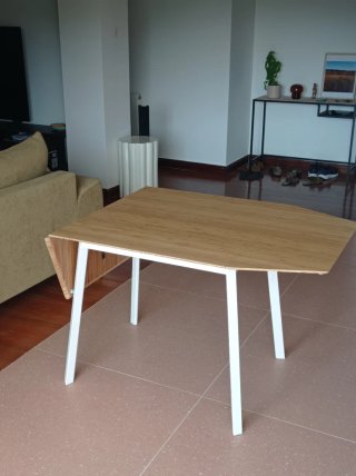 Mesa Comedor bambú extensible de 74 a 138 cm