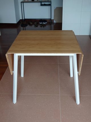 Mesa Comedor bambú extensible de 74 a 138 cm