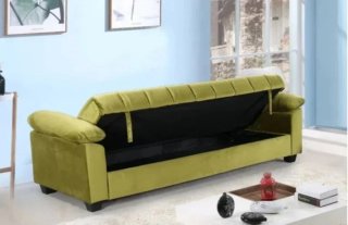Sofá Cama Verde Terciopelo
