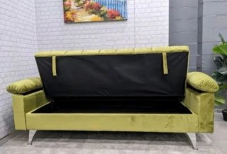Sofá Cama Verde Terciopelo