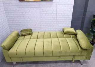 Sofá Cama Verde Terciopelo