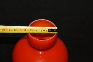 Vaso Arancione Vetro Incamiciato Anni '80