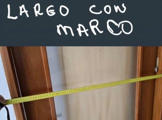 Puerta madera con cristal