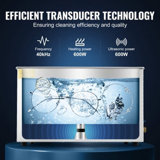Limpiador Ultrasonido Profesional, Limpiador de Joyería Ultrasonico de 30 L con Temporizador Digital y Calentador, Limpiador Sónico Industrial de Acero Inoxidable 40kHz para Gafas, Relojes, Anillo...
