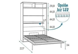 Habitación con cama abatible Formas