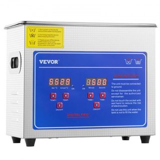 Limpiador Ultrasónico Profesional, Limpiador de Joyería Ultrasónico de 2.85 L con Temporizador Digital y Calentador, Limpiador Industrial de Acero Inoxidable de 40kHz para Gafas, Relojes, Anillos,...