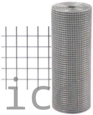 Malla Electrosoldada Galvanizada - 102x51 mm - 2,7 mm - 1x25 m