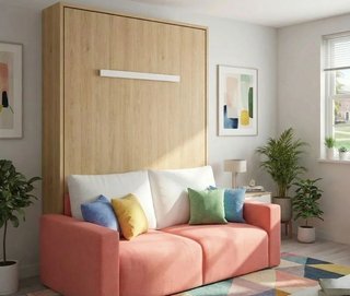 CAMA ABATIBLE VERTICAL CON SOFA NOVA135.