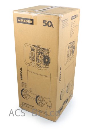 Compresor de Aire Silencioso Vertical 50L - 2 Hp - 09341 - Mader