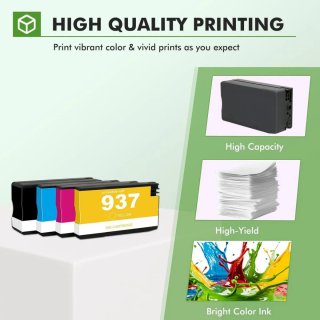 Set 4 cartucce rigenerate HP 937