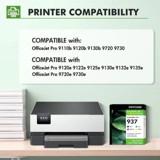 Set 4 cartucce rigenerate HP 937