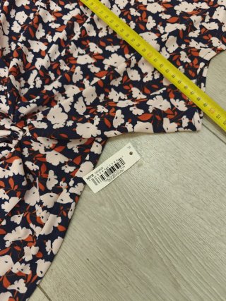 Vestido con Falso Cruzado de Cuello Barco Talla XL