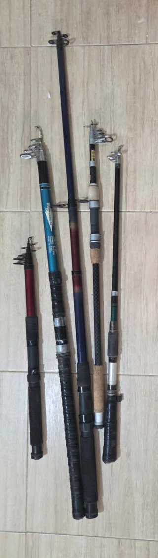 Lote de cañas de pescar