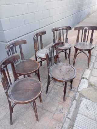 6 Sillas Thonet Antiguas para Restaurar