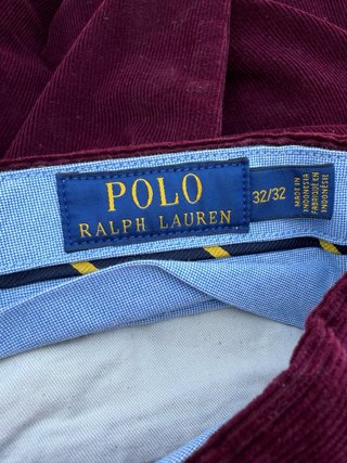 Pantaloni in velluto bordeaux Polo Ralph Lauren