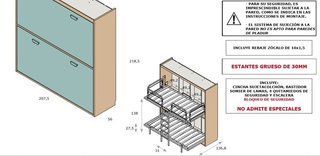 Litera abatible horizontal Lider20 90×190