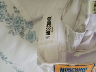 Pantalón vaquero Moschino blanco
