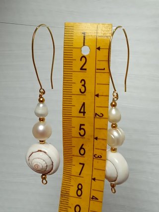 Pendientes Perlas Barrocas y Conchas Marinas