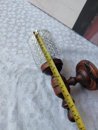 Applique vintage legno e vetro