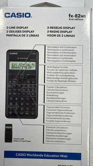 CALCULADORA CASIO FX-82 MS 2ND