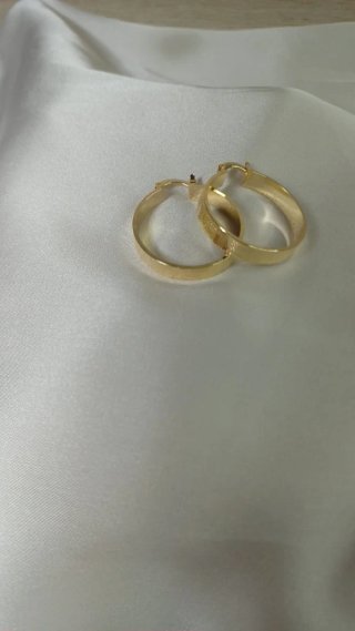 Pendientes Aro Griego Chapado Oro 18k Vintage
