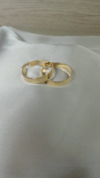 Pendientes Aro Griego Chapado Oro 18k Vintage