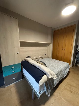 Cama abatible madera y metal