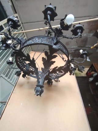 Lampadario Vintage ferro battuto