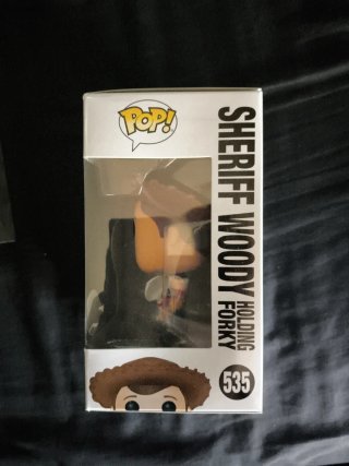 Funko Pop Sheriff Woody Holding Forky Toy Story 4