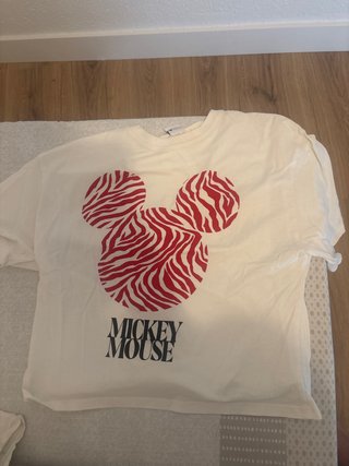 Camiseta Mickey Mouse estampado cebra