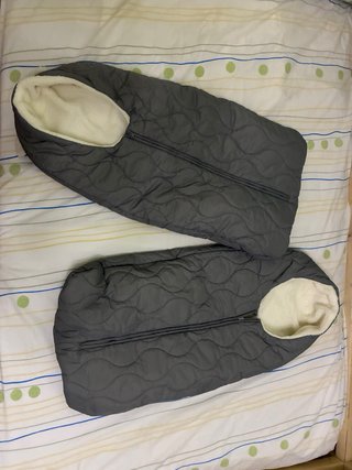 Saco capazo bebé (2 uds.) gris