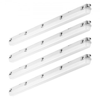 1270mm / 4FT Luz LED a Prueba de Vapor, Seleccionable 60W/50W/40W, Fijación a Prueba de Vapor de 5000K con 5400/6400/7400LM Ajustable, IP65 Impermeable para Estacionamiento, Almacén, Congelador, L...