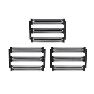 3x Secador de Pintura Radiador Calentador Infrarrojo Lámpara Infrarroja 3kW