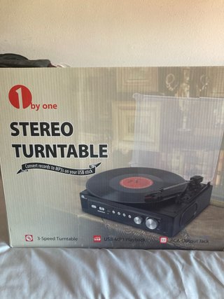 Tocadiscos 1 by one Stereo MP3 USB