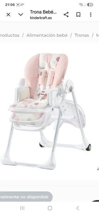 Trona bebé plegable Kinderkraft Como nueva