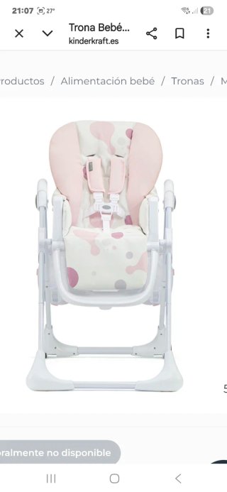 Trona bebé plegable Kinderkraft Como nueva