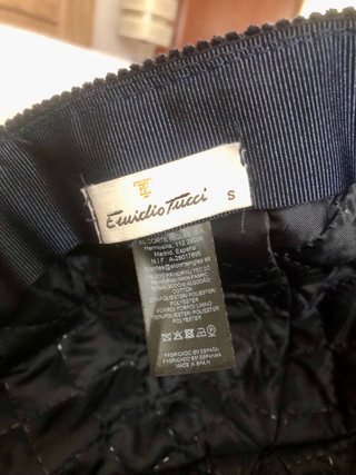 Gorra Emidio Tucci T/S Corduroy Negra/Azul