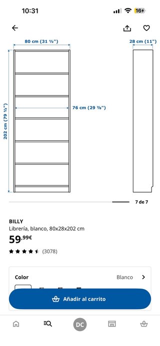 Estanteria billy grande ikea