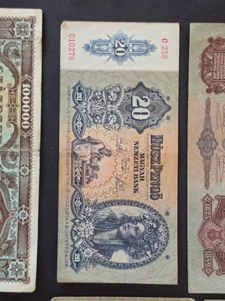 Lote de Billetes Húngaros Antiguos