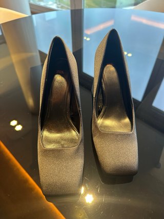Elegantes zapatos de tacón satinados Talla 38