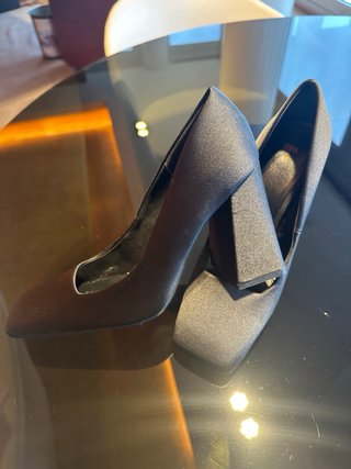 Elegantes zapatos de tacón satinados Talla 38