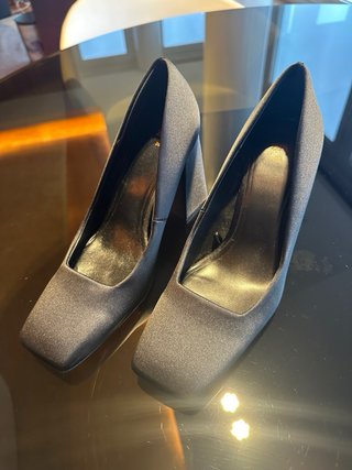 Elegantes zapatos de tacón satinados Talla 38