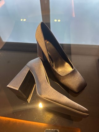 Elegantes zapatos de tacón satinados Talla 38