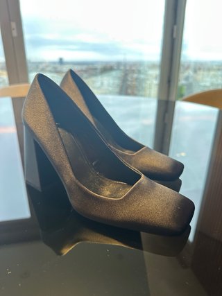 Elegantes zapatos de tacón satinados Talla 38