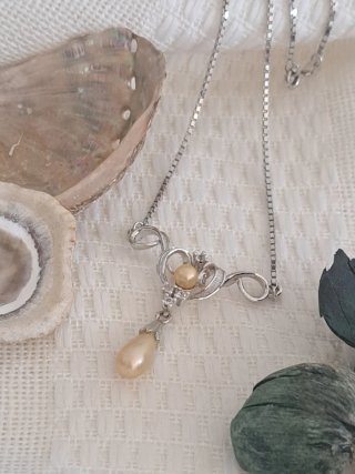 Gargantilla Plata Perlas y Circonitas