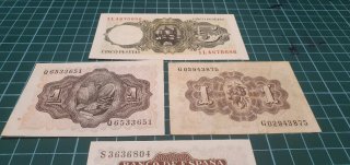 Lote 4 Billetes Pesetas Banco de España
