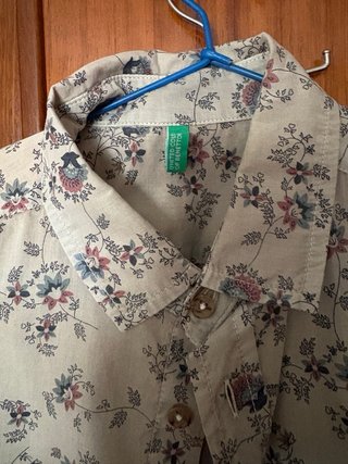 Camisa estampada floral manga larga